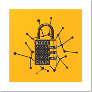 Blockchain Padlock Posters and Art